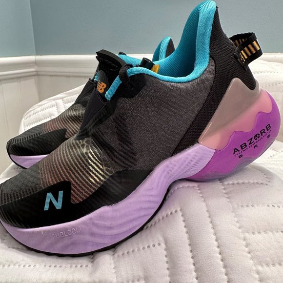 New Balance Size 6 WRBL TAK1 Fuelcell Rebel Tr V1 Black/Summer Aqua/Cyber Lilac - Picture 11 of 16